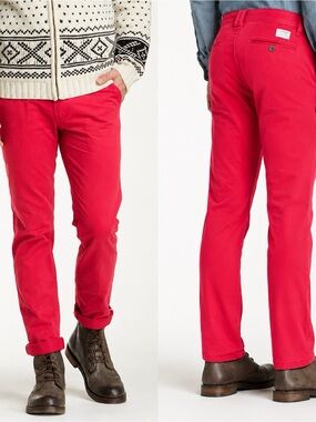 Lindbergh Classic Chino with Slash Pockets in Ora Red size 33 x34
Style 30-07001